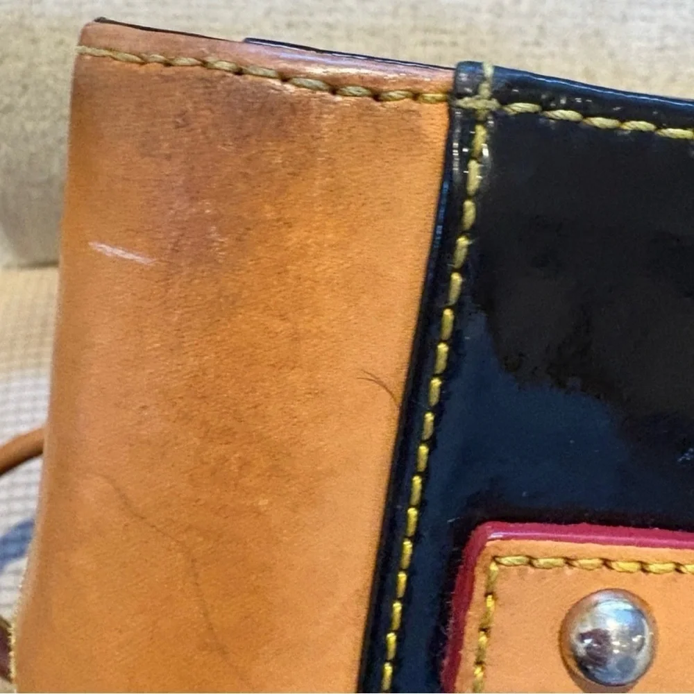 Dooney & Bourke All Leather - Black Patent and Tan